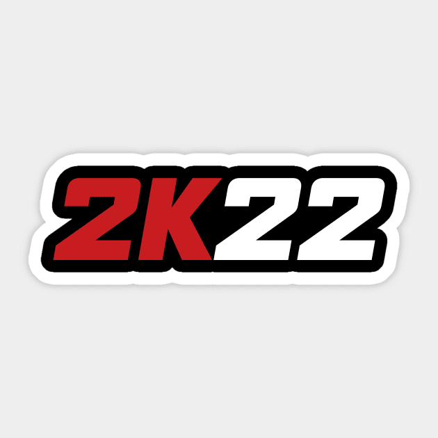 2K22 (white) Sticker by AMangoTees